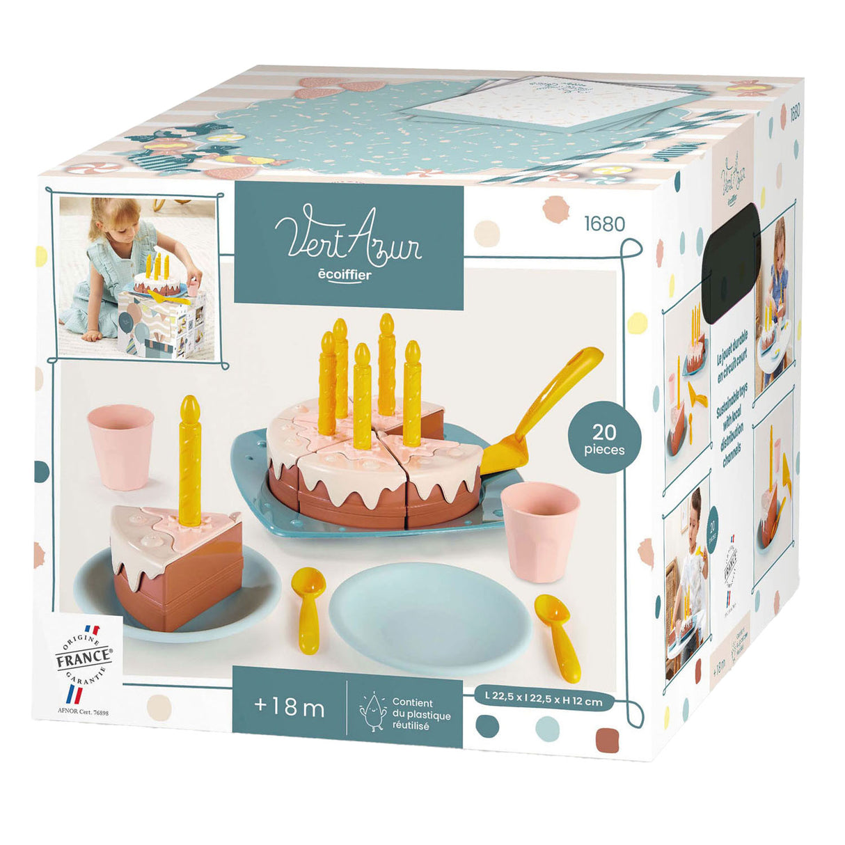 Playets Ecoiffier Birthday Cake Play, 20dlg.