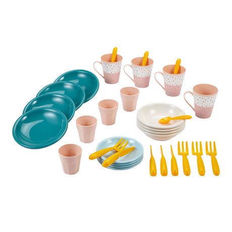 Ecoiffier Picknick Speelset met Kartonnen Picknickmand, 32dlg.