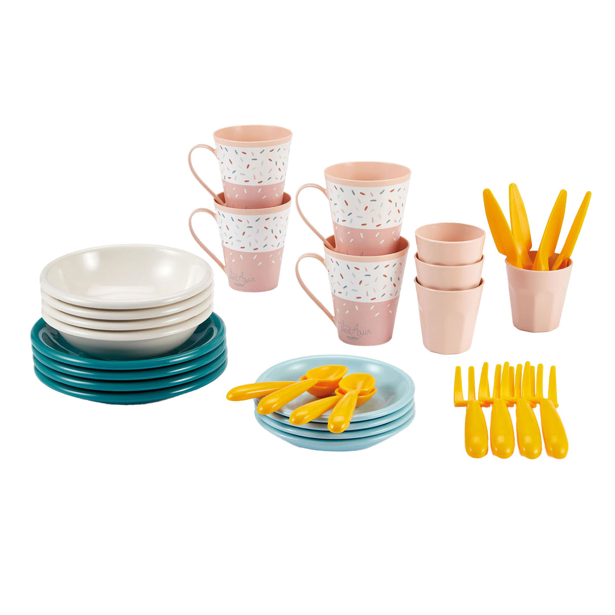 Ecoiffier Picnic Play Set med kartongpicknickkorg, 32dlg.