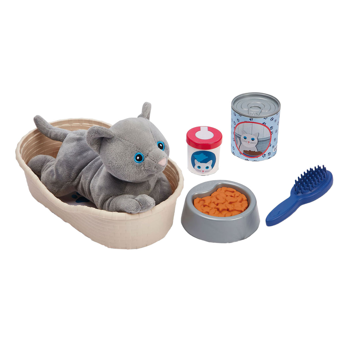 Ecoiffier Hug Cat With Cat Basket Play Set, 9dlg.