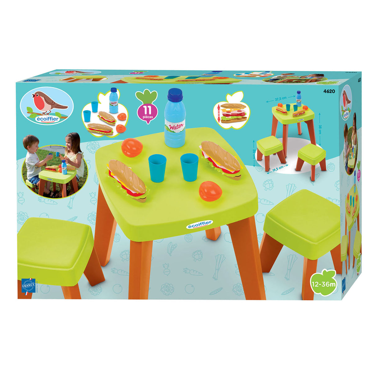 Set da gioco da tavolo da picnic ecoffier, 10dlg.