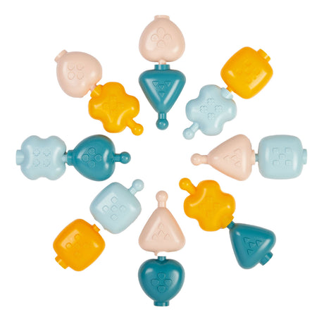 Abrick ecoiffier bb motor skills beads construction playset - 16 pcs.