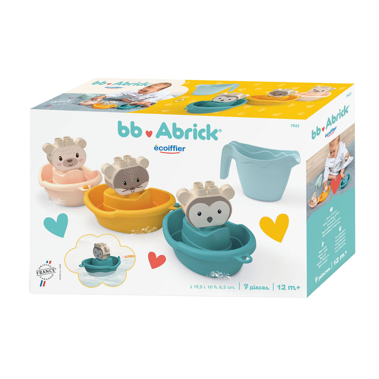 Abrick Bath Boats Animaux avec arrosage peut, 7dlg.