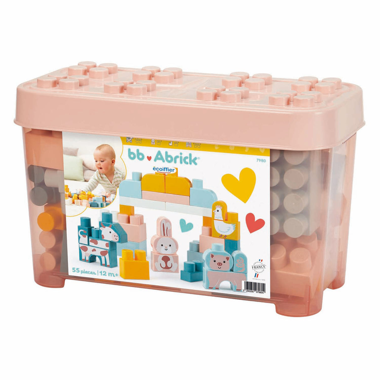 Abrick building blocks with farm animals - 55 pcs.