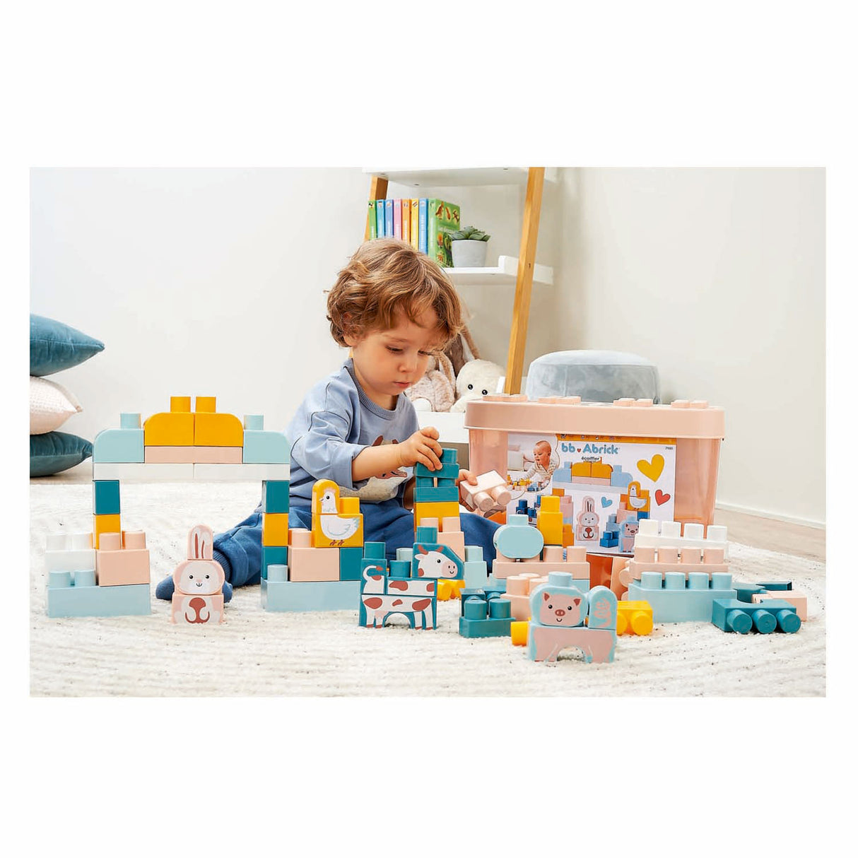 Abrick building blocks with farm animals - 55 pcs.