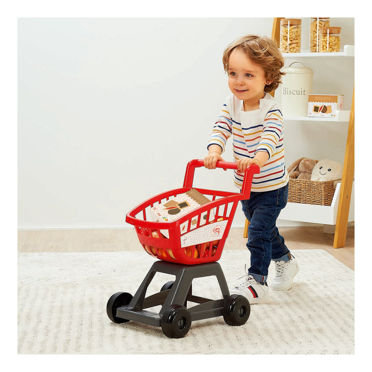 Ecoiffier filled shopping cart - 21 pcs.