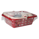 Ecoiffier filled shopping basket - 12 pcs.