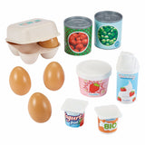 Ecoiffier filled shopping basket - 12 pcs.