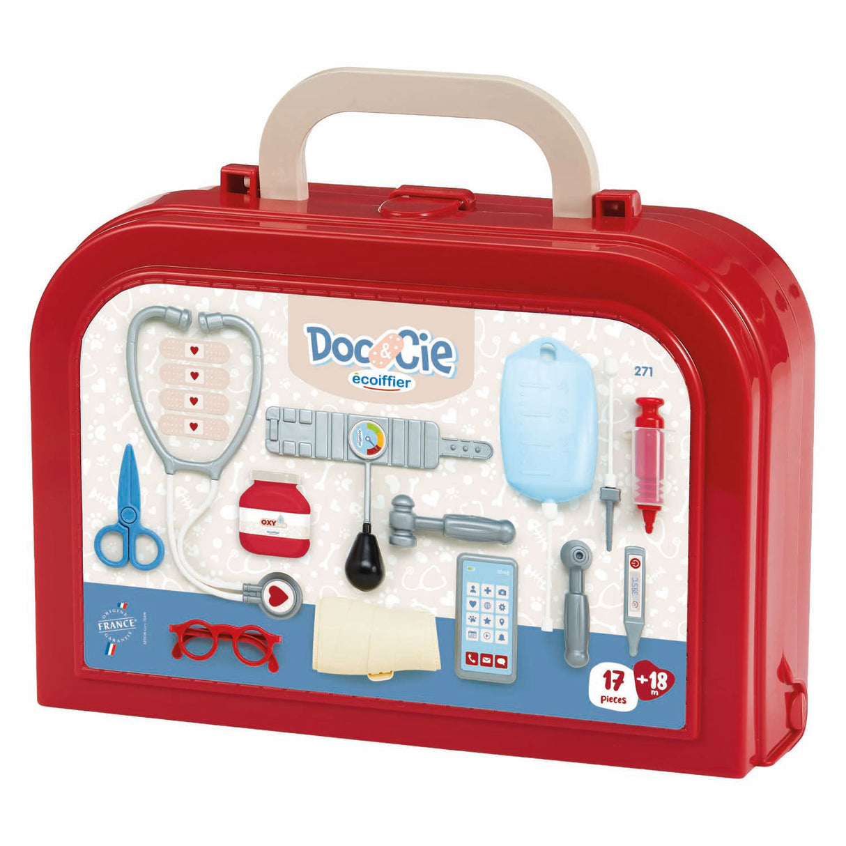 Ecoiffier luxury doctor's case - 17 pcs.