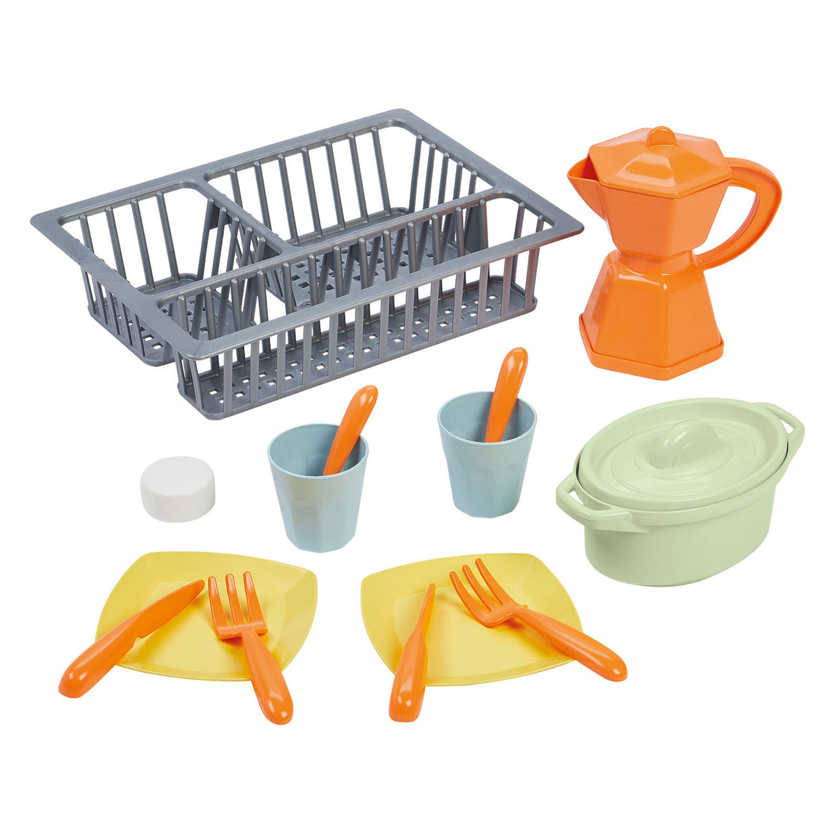 Ecoiffier eociffier vert azur sage-colored kitchen - 17 pcs.