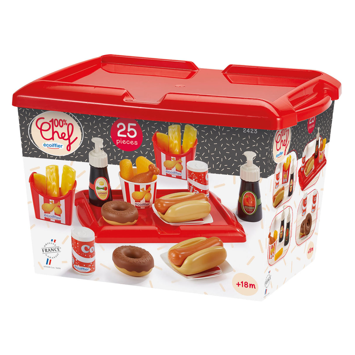 Ecoiffier 100% Chef Hot Dog Set - 25 pcs.