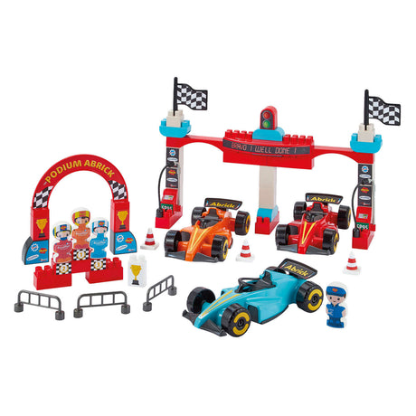 Ecoiffier abric rakennuspalikoita Formula 1 Grand Prix 3 ajoneuvolla