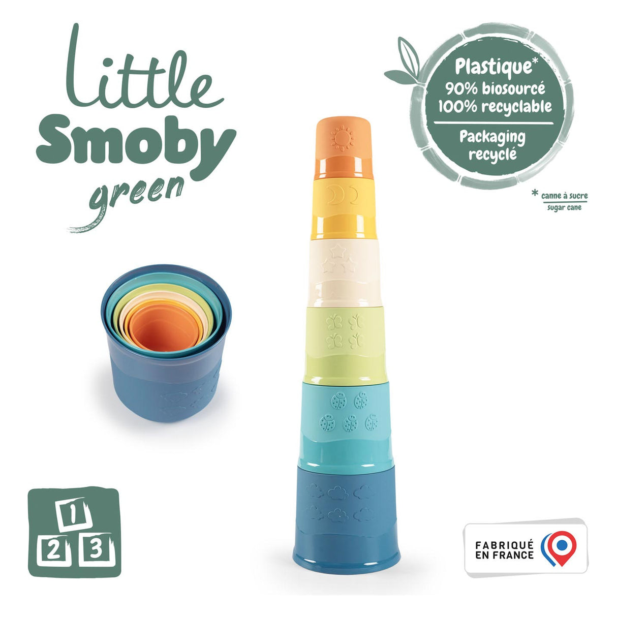 Smoby Little Green Stacking Tower