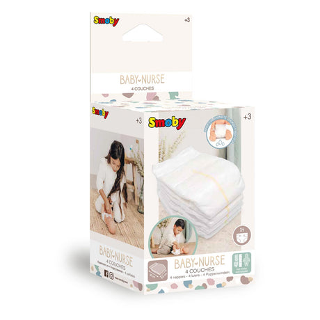 Smoby Baby Nurse Diapers 4 kusy