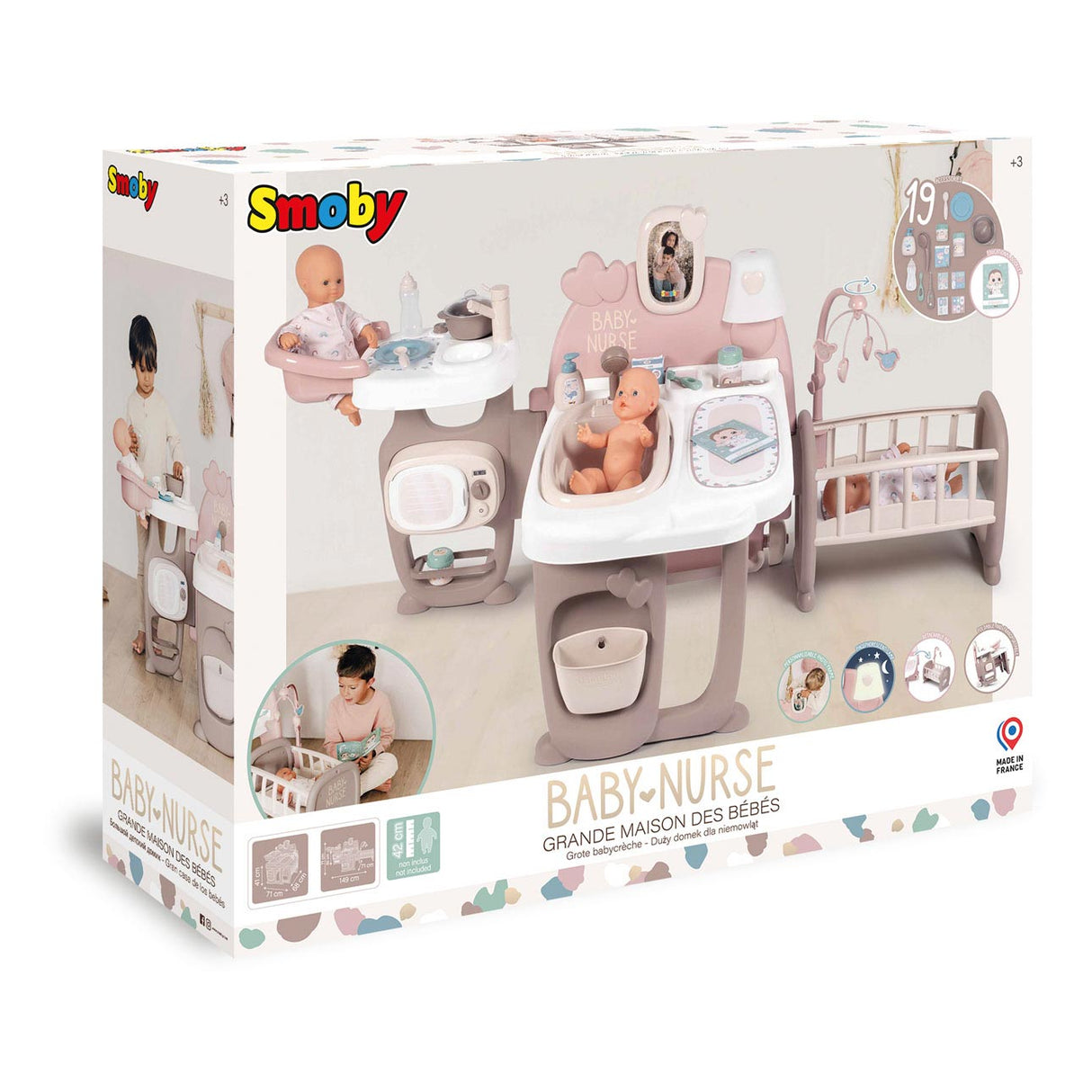 Smoby Baby Nurse Poppen Verzorgingscentrum 23dlg.