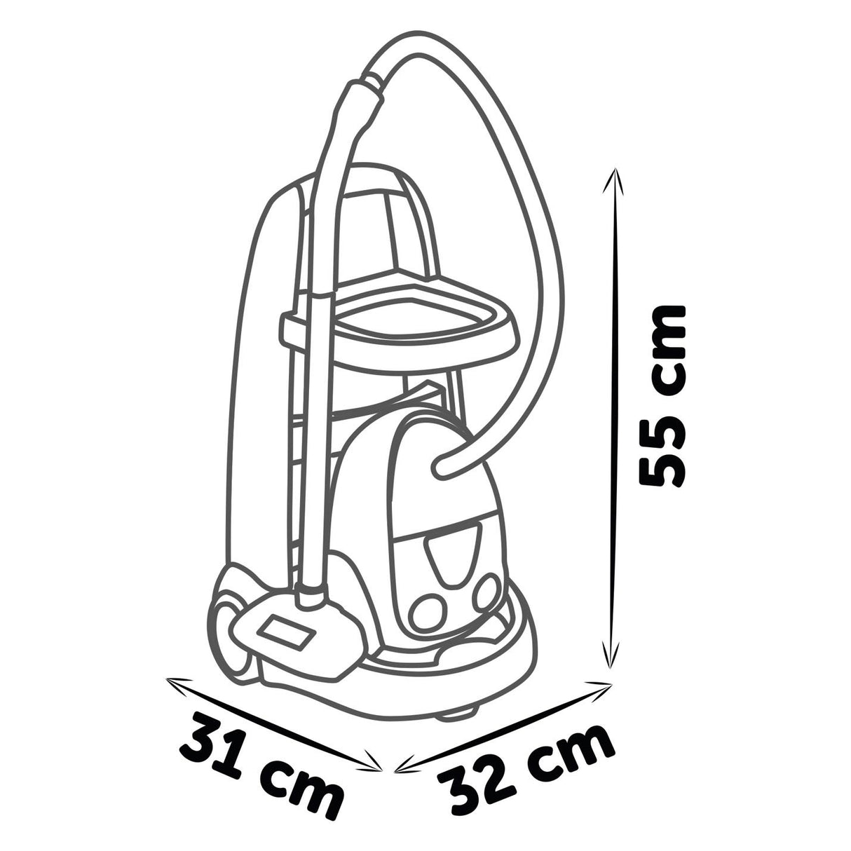 Smoby Reinigungswagen mit Staubsauger 8dlg.