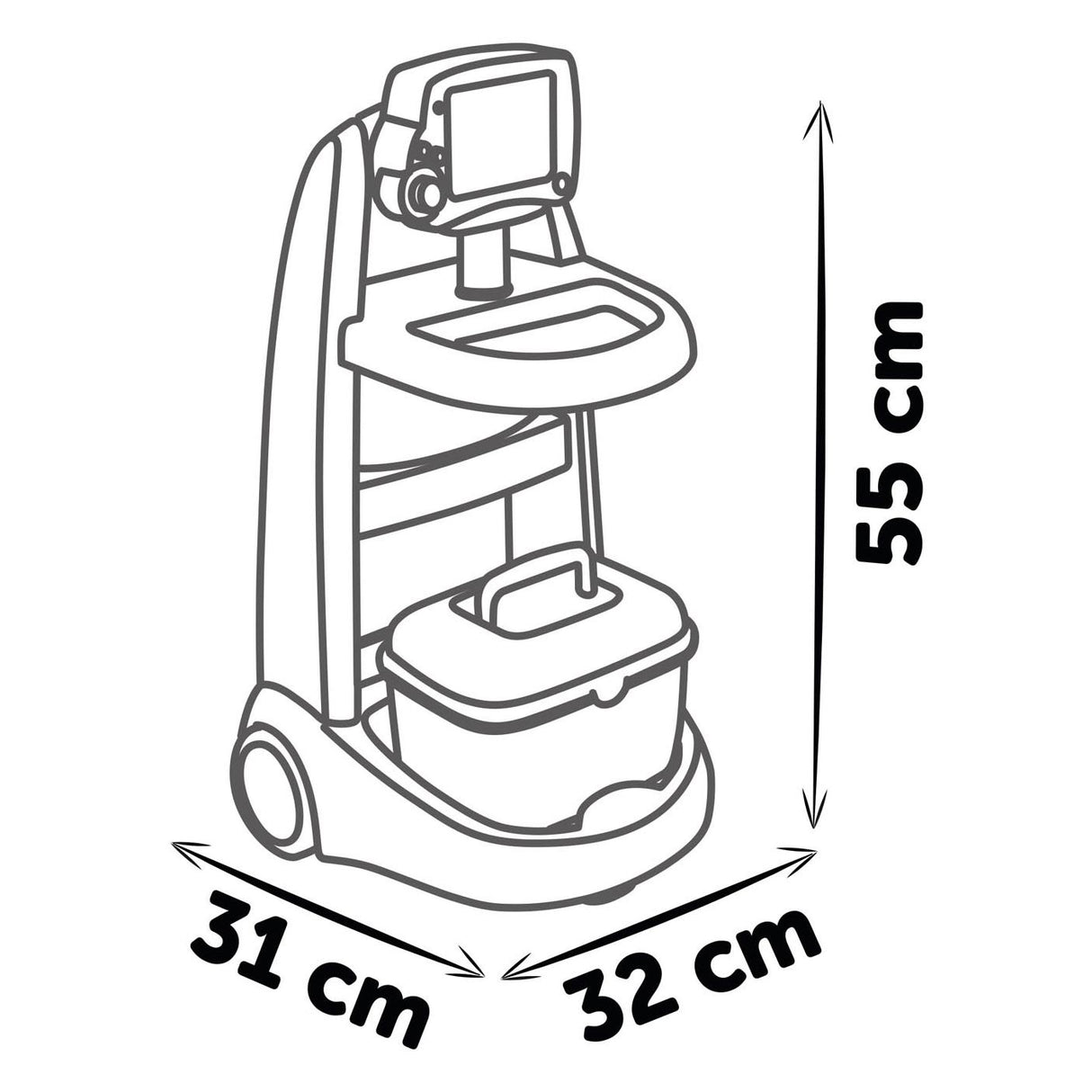 Smoby Elektronische Doktertrolley