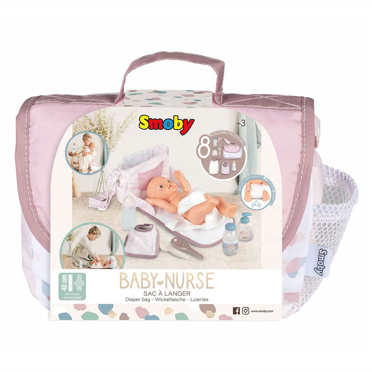 Smoby baby nurse diaper bag 8dlg.