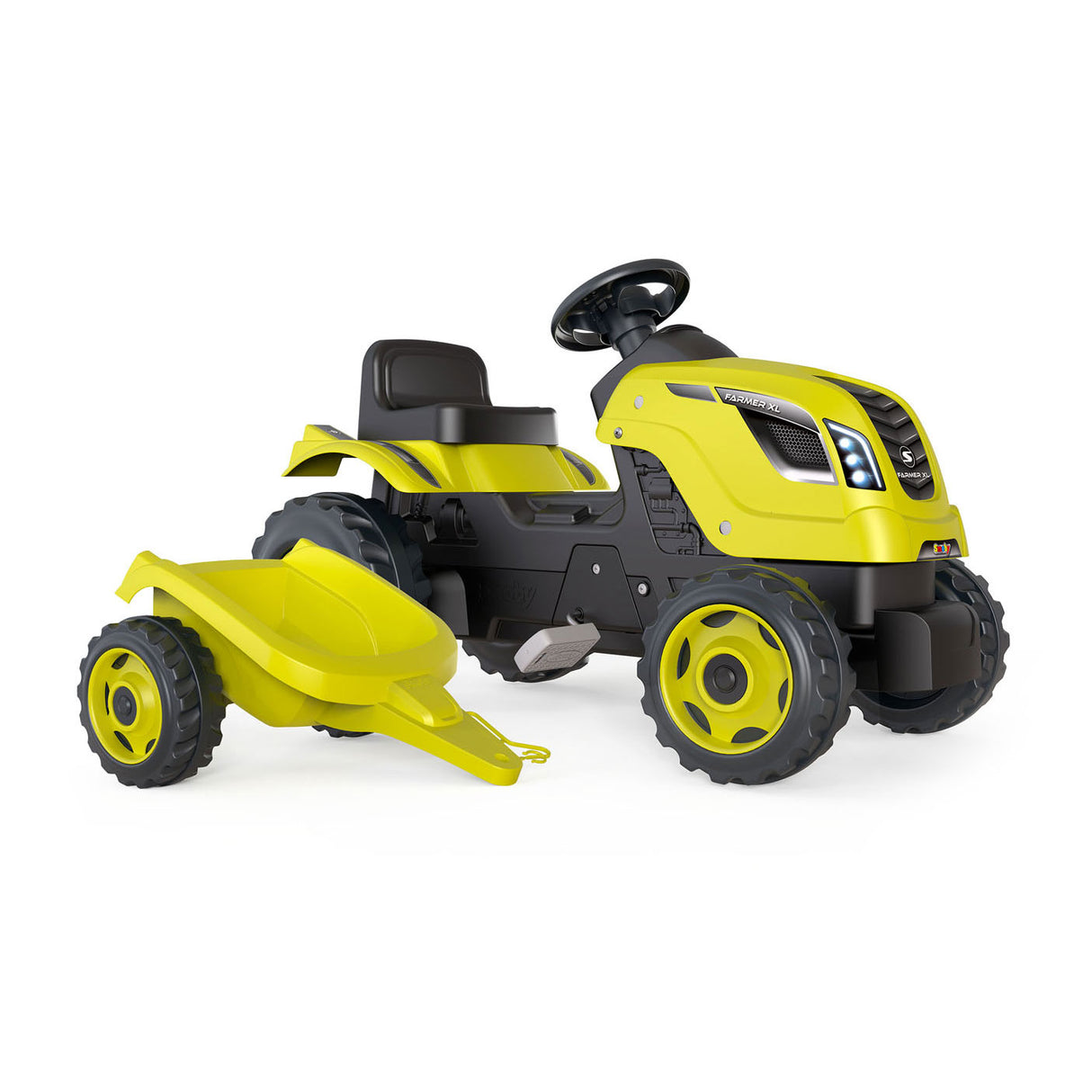 Smoby Farmer XL Steptractor med trailergrøn