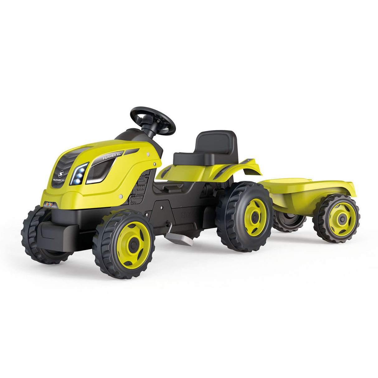 Smoby Farmer XL Steptractor med trailergrøn