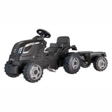 Smoby Farmer XL Steptractor With Trailer Black