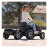 Smoby Farmer XL Steptractor With Trailer Black