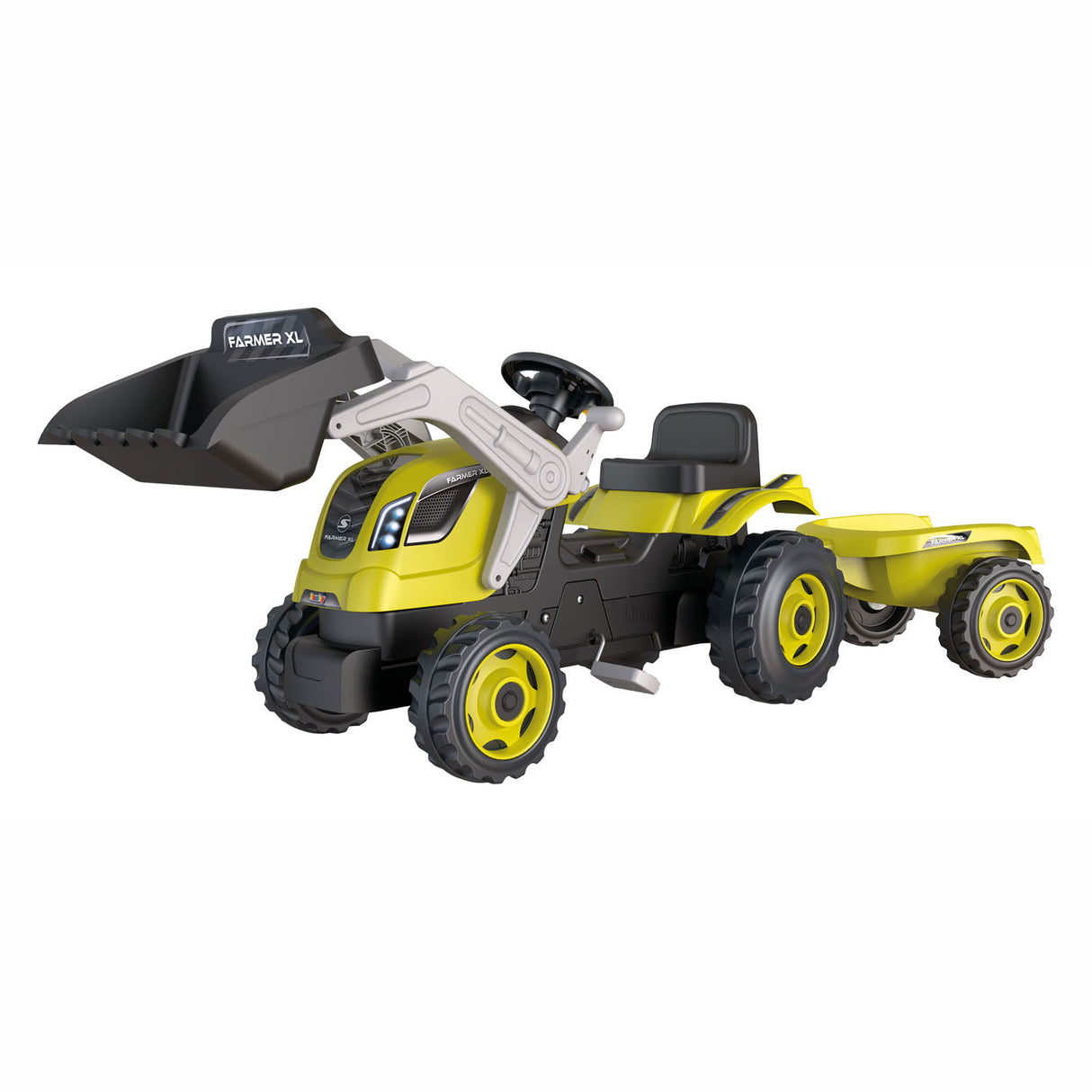 Smoby Farmer Max Stair Tractor con remolque verde