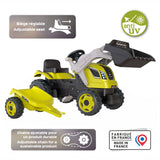 Frocer Smoby Max Scale Trattore con rimorchio Verde