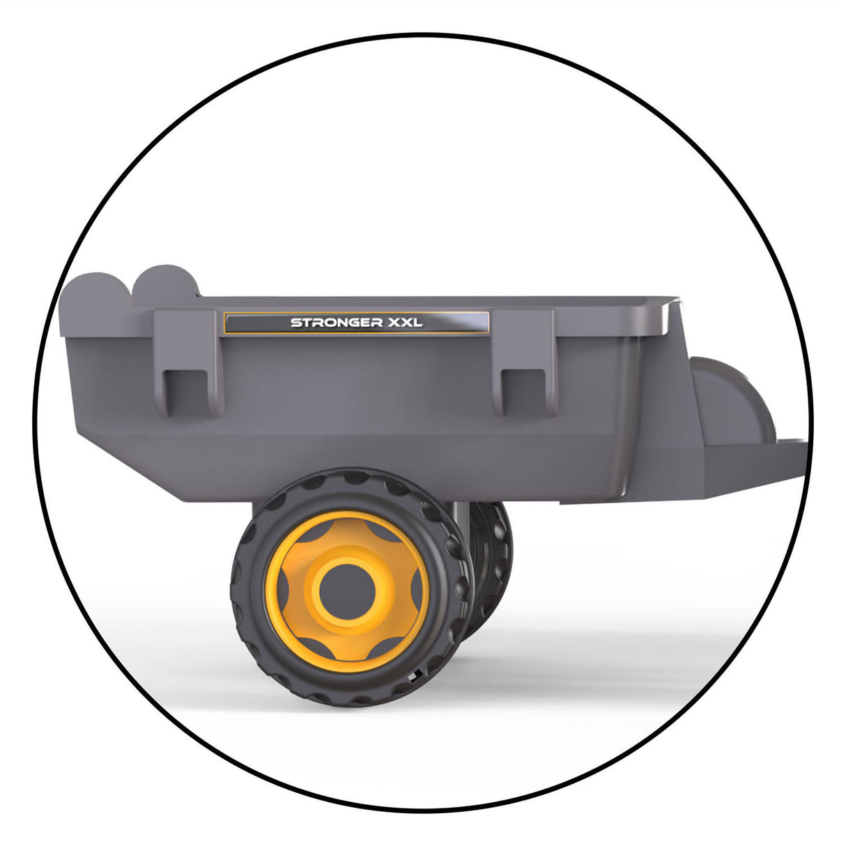 Smoby Stronger XXL Pedal Tractor With Trailer Grey