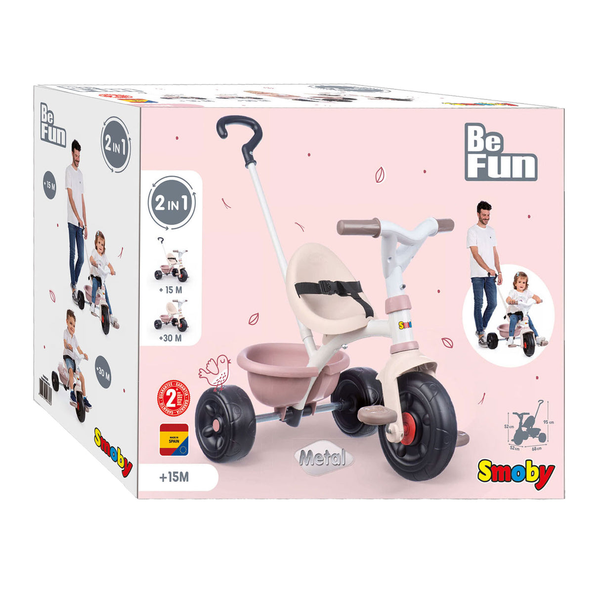 Smoby essere divertente Tricycle Pink