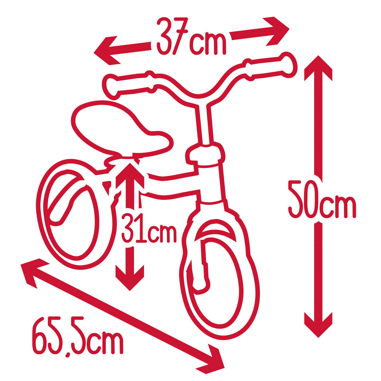 Smoby rookie balanse sykkel rasefiets