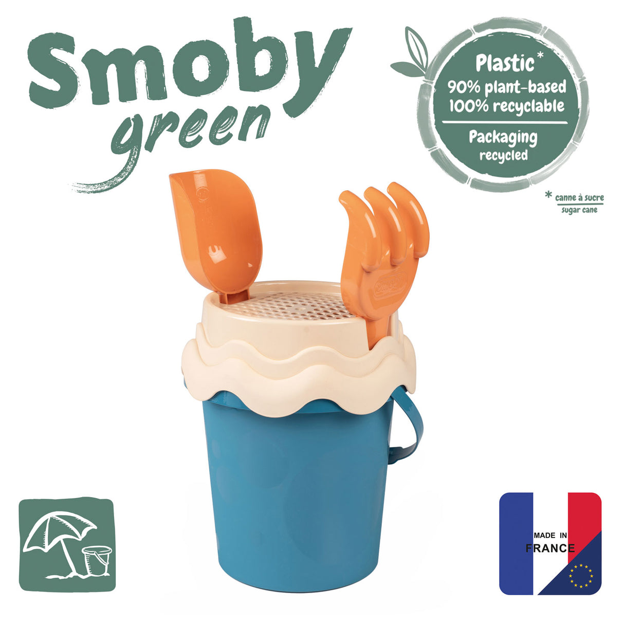 Smoby Green Strandset Blue, 3dlg.