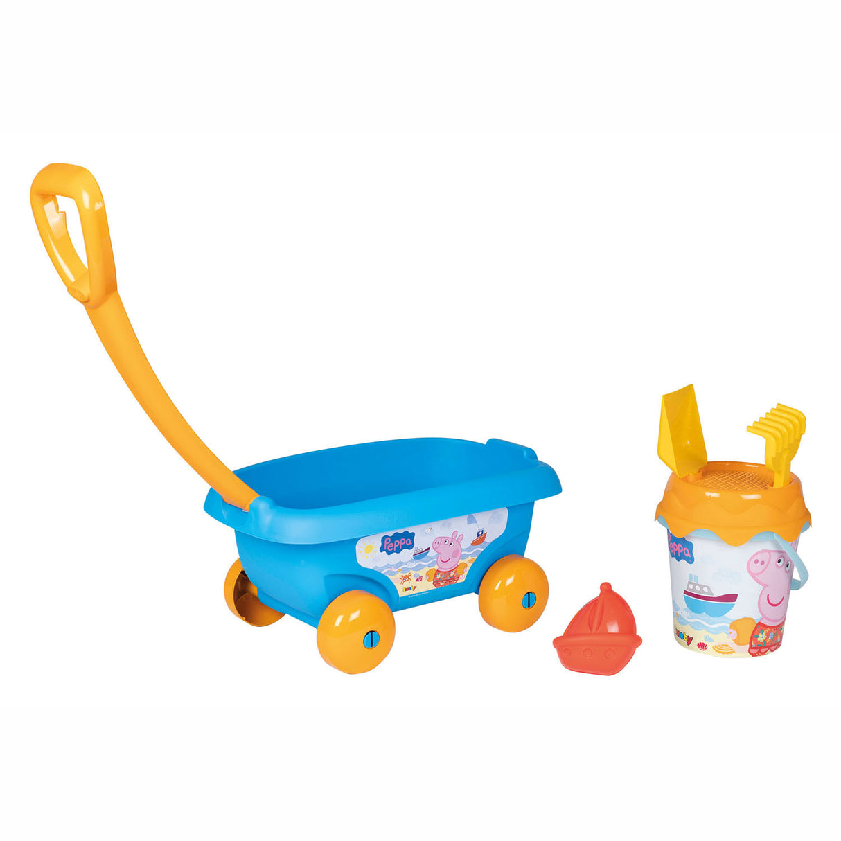 Smoby Strandset Peppa con Bolderkar Peppa Pig, 5dlg.