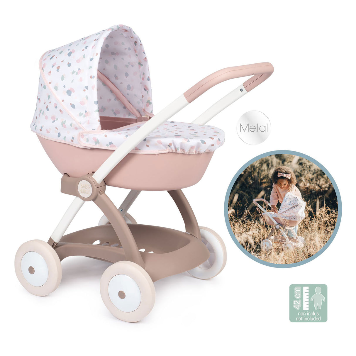 Smoby Baby Schwester Poppenwagen