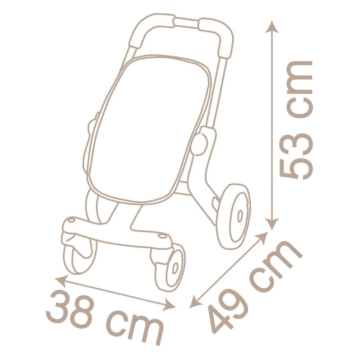 Smoby babysykepleier poppenwagen