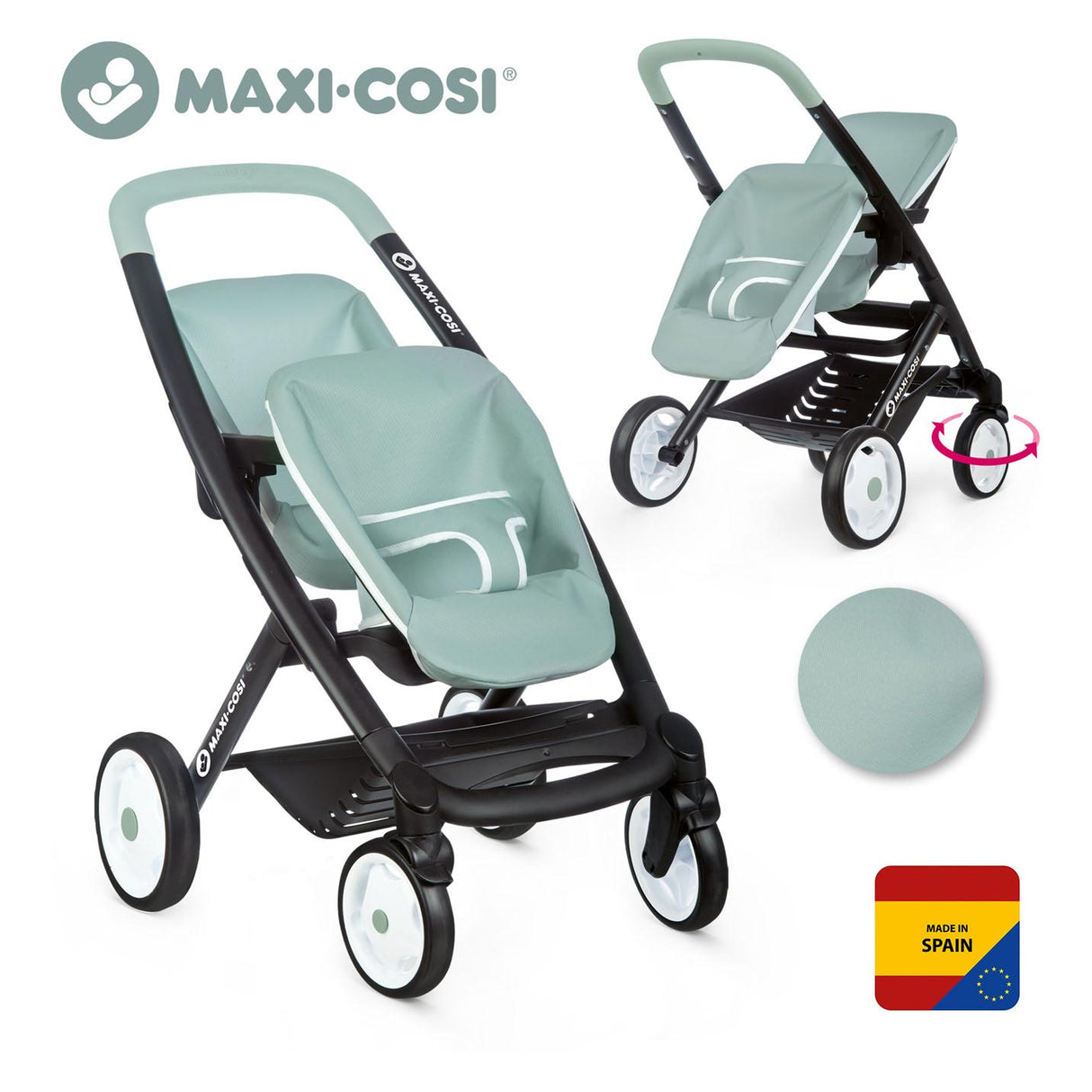 Smoby Maxi-Cosi-Puppe richtiger Salbei für 2 Puppen