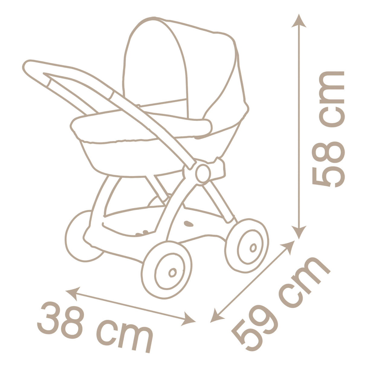 Smoby baby sjuksköterska poppenwagen