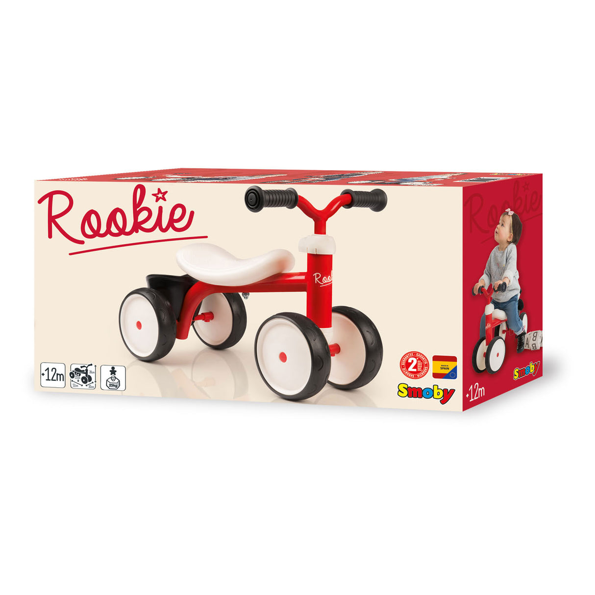 Smoby Rookie Ride-on Walking Car rot