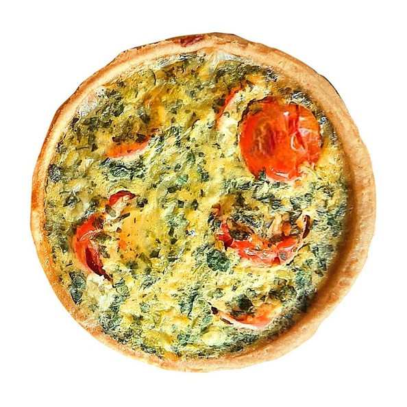 Quiche spinach tomato 11cm. 150gr. a24