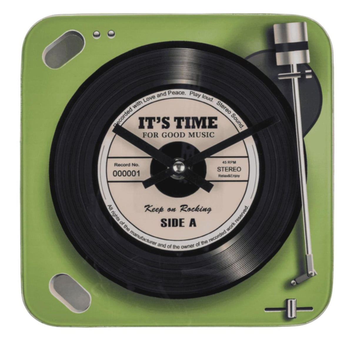 Ootb wall clock record player glass ø20cm