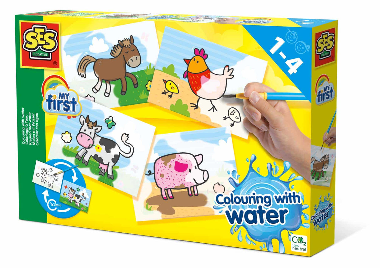 Ses mis primeros colores con agua - animales de granja