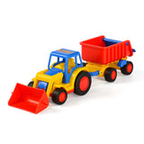 Cavallino Toys Cavallino Basics Tractor z łopatą i przyczepą