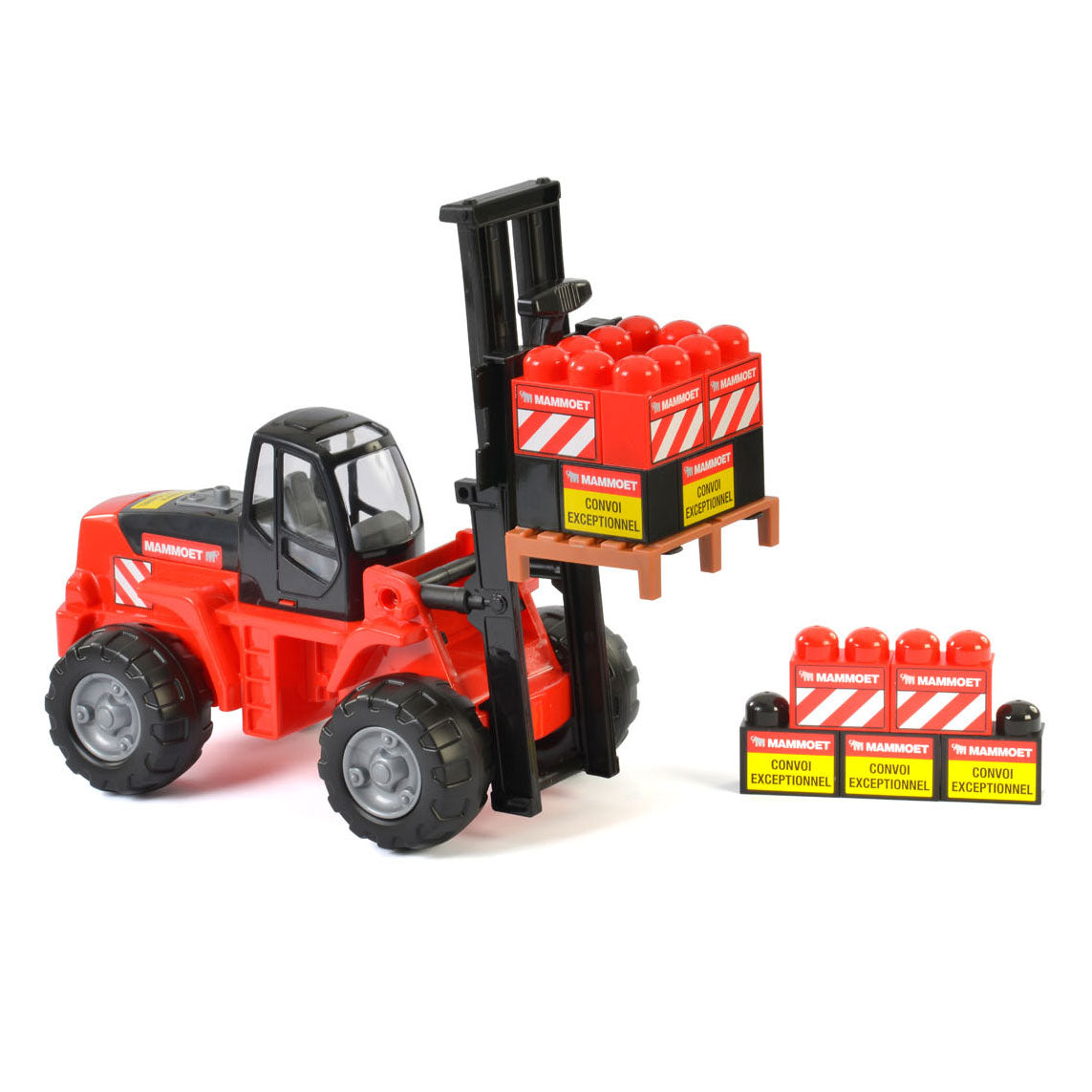 Mammoth toys mammoth forklift with building blocks