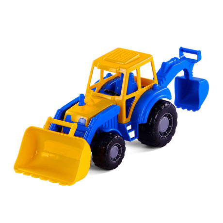 Cavallino traktor med främre lastare blå