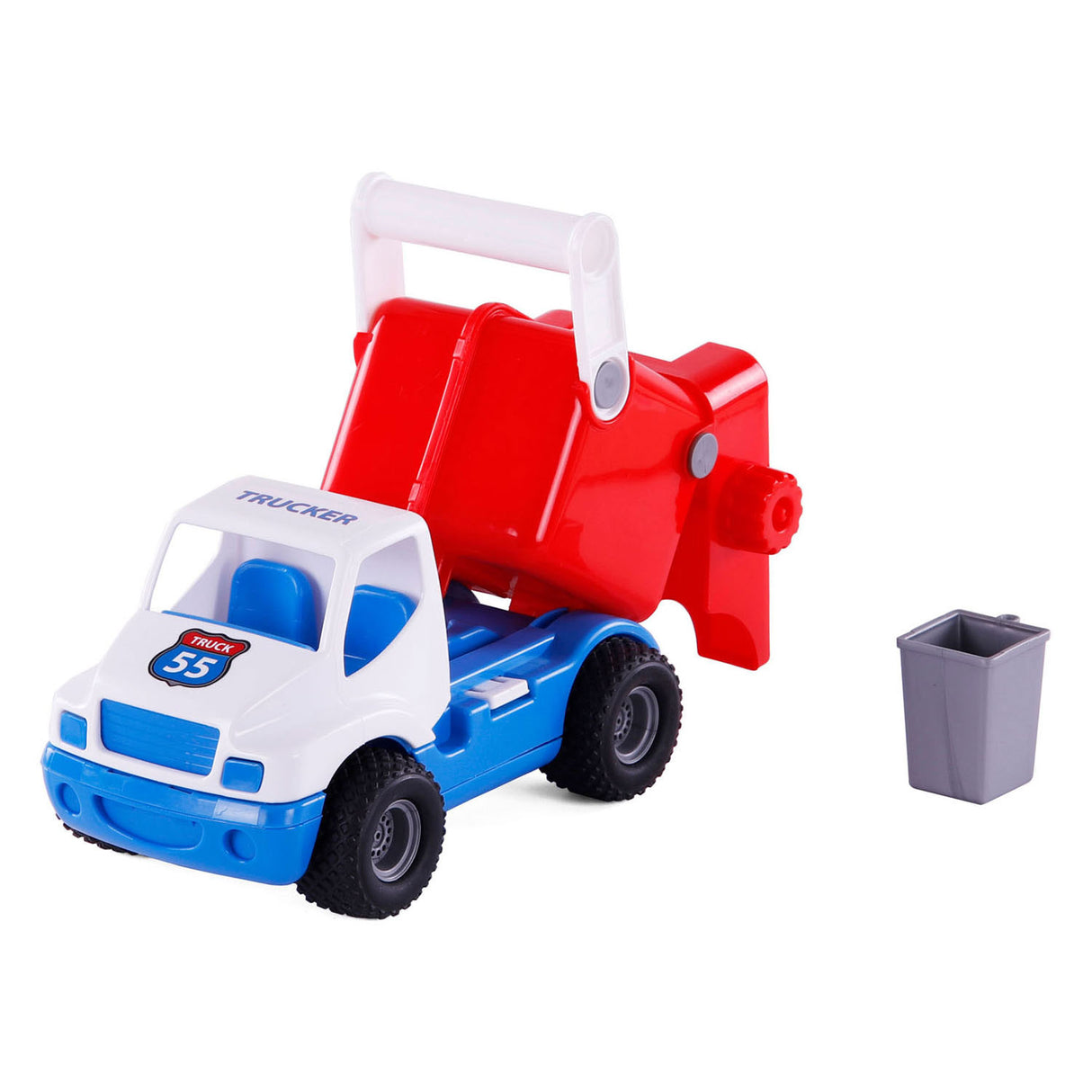 Cavallino Toys Cavallino Garbage Truck con pneumatici in gomma, 29 cm