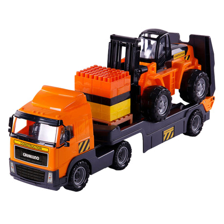 Cavallino -LKW mit Anhänger und Gabelstapler, Skala 1:16