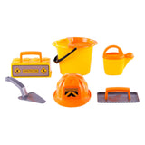 Cavallino Toys Cavallino Brick Bucket Conjunto con herramientas y casco, 6dlg.