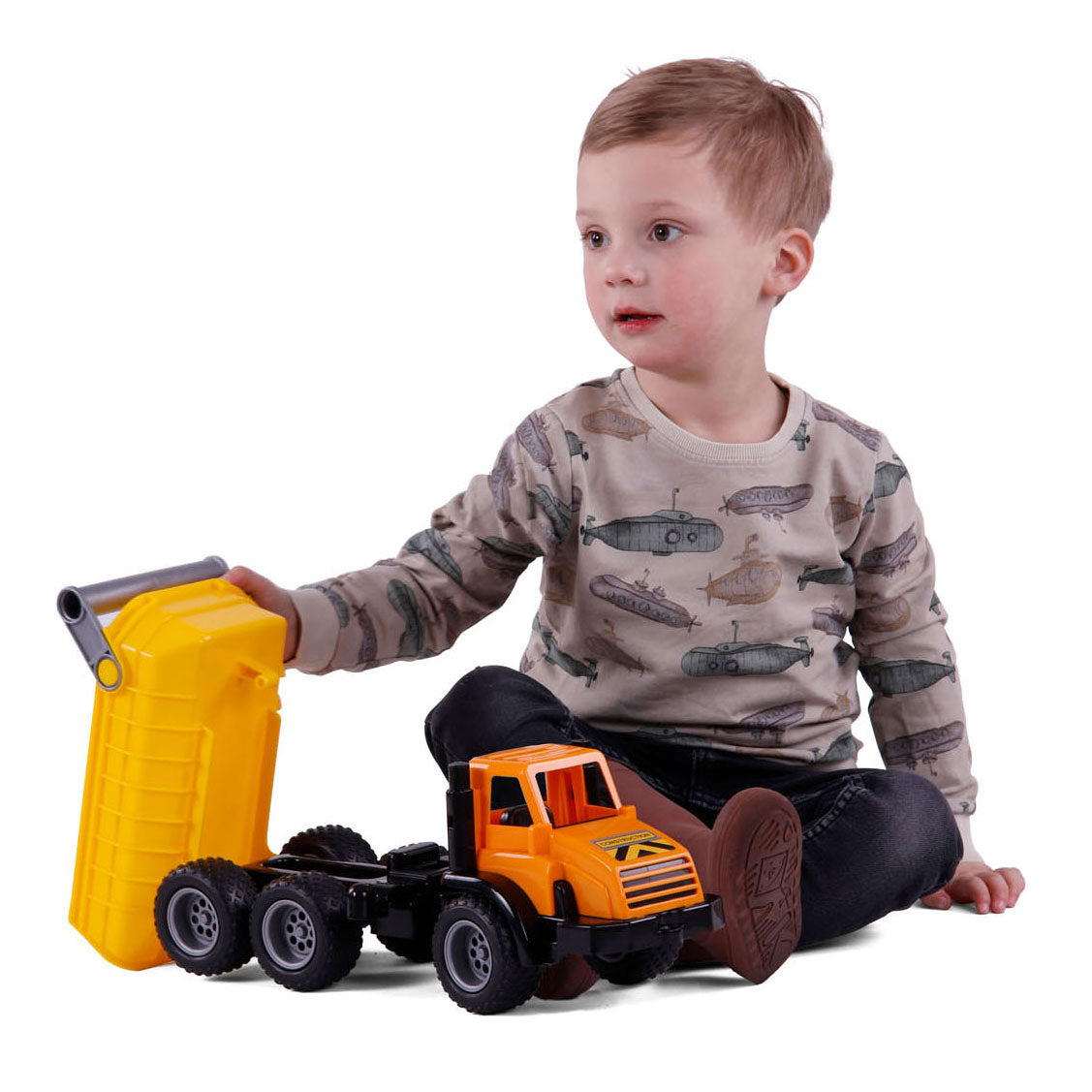 Cavallino Toys Cavallino Grip Kiepvrachtwagen Met Rubberbanden, 42cm