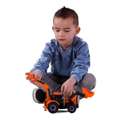 Cavallino -Traktor mit Ladegerät und Baggergelb, Skala 1:32