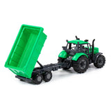 Cavallino Toys Cavallino Traktor mit Tilt -LKW -Anhänger grün, Skala 1:32